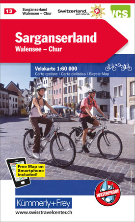 Bild zu Sarganserland - Walensee - Chur Nr. 13 Velokarte 1:60 000. 1:60'000 von Hallwag Kümmerly+Frey AG (Hrsg.)