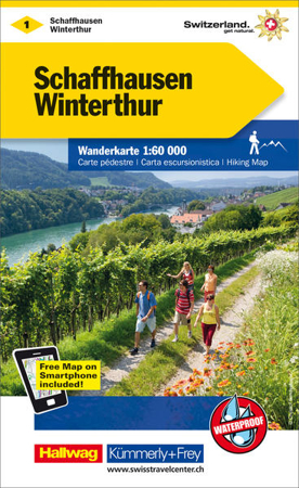 Bild zu Schaffhausen-Winterthur Wanderkarte Nr. 1 1:60 000. 1:60'000 von Hallwag Kümmerly+Frey AG (Hrsg.)