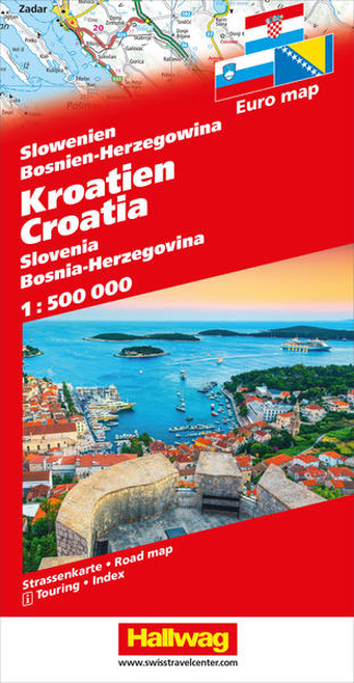 Bild zu Kroatien, Slowenien, Bosnien-Herzegowina Strassenkarte 1:500 000. 1:500'000 von Hallwag Kümmerly+Frey AG (Hrsg.)