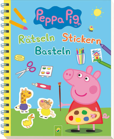 Bild zu Peppa Pig Rätseln, Stickern, Basteln. Mit 100 farbenfrohen Stickern von Schwager & Steinlein Verlag