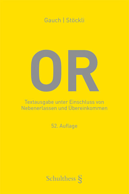 Bild zu OR (Schweizerisches Obligationenrecht) von Gauch, Peter (Hrsg.) 