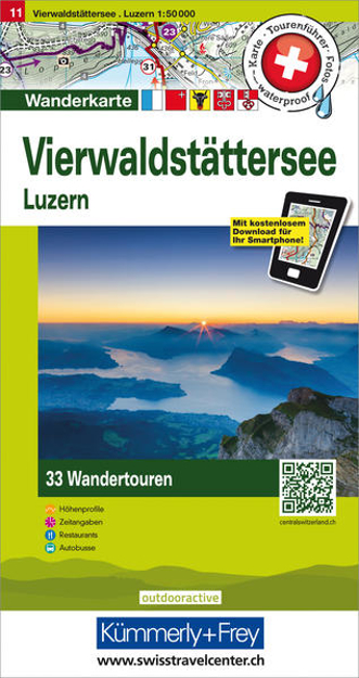 Bild zu Vierwaldstättersee Nr .11 Luzern Touren-Wanderkarte 1:50 000. 1:50'000 von Hallwag Kümmerly+Frey AG (Hrsg.)