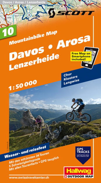 Bild zu Davos, Arosa, Lenzerheide Nr. 10 Mountainbike-Karte 1:50 000. 1:50'000 von Hallwag Kümmerly+Frey AG (Hrsg.)