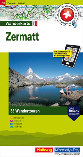 Bild zu Zermatt Touren-Wanderkarte Nr. 13. 1:50'000 von Hallwag Kümmerly+Frey AG (Hrsg.)