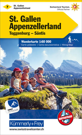 Bild zu St. Gallen - Appenzellerland Toggenburg - Säntis Nr. 07 Wanderkarte 1:60 000. 1:60'000 von Hallwag Kümmerly+Frey AG (Hrsg.)