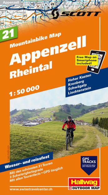Bild zu Appenzell-Rheintal Nr. 21 Mountainbike-Karte 1:50 000. 1:50'000 von Hallwag Kümmerly+Frey AG (Hrsg.)