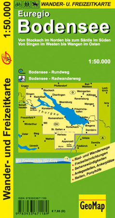 Bild zu Euregio Bodensee Wander- und Freizeitkarte. 1:50'000 von GeoMap