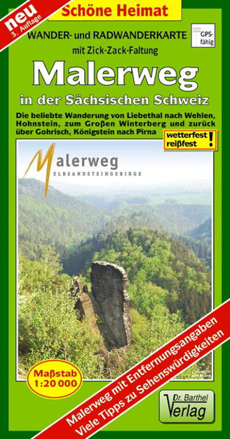 Bild zu Radwander- und Wanderkarte Malerweg in der Sächsischen Schweiz 1:20000. 1:20'000
