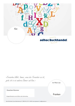 Bild von PDF Büchergutschein Buchstaben