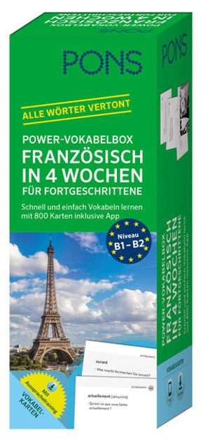 Bild zu PONS Power-Vokabelbox Französisch in 4 Wochen für Fortgeschrittene