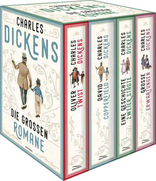Bild von Dickens, Charles: Die großen Romane (4 Bände im Schuber: Oliver Twist; David Copperfield; Eine Geschichte zweier Städte; Große Erwartungen) von Dickens, Charles 