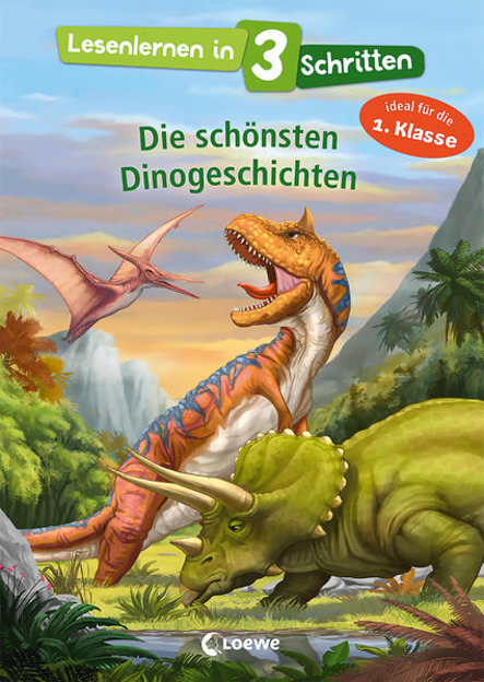 Bild zu Lesenlernen in 3 Schritten - Die schönsten Dinogeschichten von Loewe Erstlesebücher (Hrsg.)