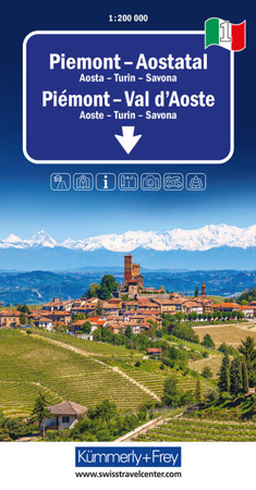 Bild zu Piemont - Aostatal, Nr. 01, Regionalstrassenkarte 1:200'000. 1:200'000 von Hallwag Kümmerly+Frey AG (Hrsg.)