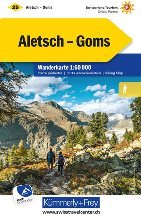 Bild zu Aletsch - Goms Nr. 25 Wanderkarte 1:60 000. 1:60'000 von Hallwag Kümmerly+Frey AG (Hrsg.)