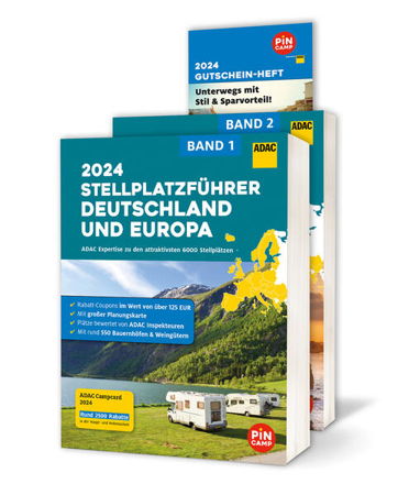 Bild zu ADAC Stellplatzführer 2024 Deutschland und Europa - jetzt mit Rabatt-Coupons im Wert von über 125 Euro!