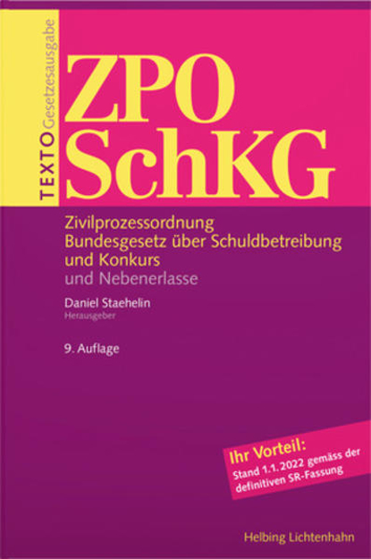 Bild zu TEXTO ZPO/SchKG von Staehelin, Daniel (Hrsg.)