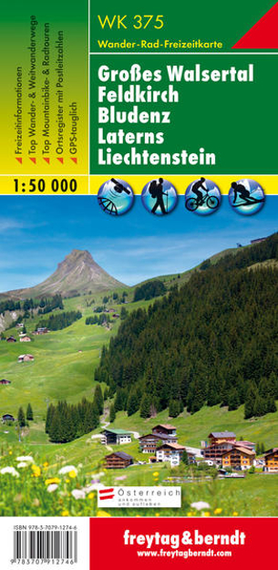 Bild zu WK 375 Großes Walsertal - Feldkirch - Bludenz - Laterns - Liechtenstein, Wanderkarte 1:50.000. 1:50'000 von Freytag-Berndt und Artaria KG (Hrsg.)