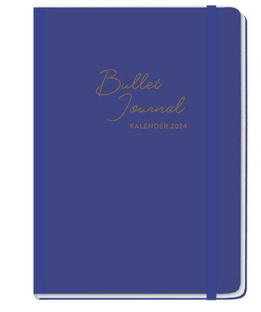 Bild zu Blue Bullet Journal A5 Taschenkalender 2024. Stressiger Alltag, einfach strukturiert mit diesem Kalender voller Zusatzfeatures. Diary 2024 A5 in schönem Design mit Punktraster, Gummiband und Leseband