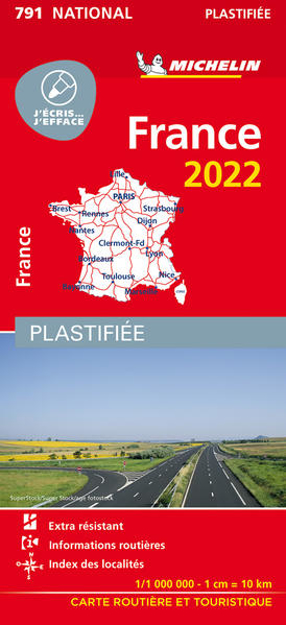Bild zu Michelin Frankreich 2022 (plastifiziert). Straßen- und Tourismuskarte 1:1.000.000. 1:1'000'000