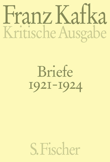 Bild zu Bd. 5: Briefe 1921-1924 - Schriften - Tagebücher - Briefe. Kritische Ausgabe von Kafka, Franz 