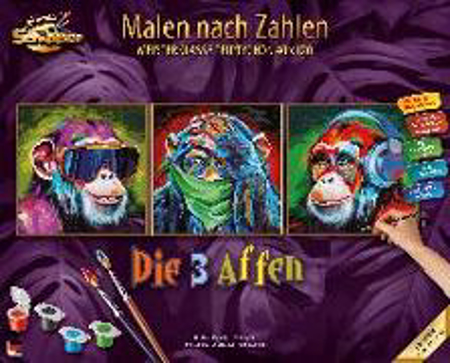 Bild zu Schipper Malen nach Zahlen - Die 3 Affen (Tript.) von Schipper (Hrsg.)