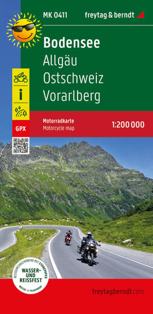 Bild zu Bodensee, Motorradkarte 1:200.000, freytag & berndt. 1:200'000 von freytag & berndt (Hrsg.)