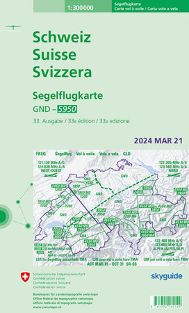 Bild von Schweiz / Suisse / Svizzera Segelflugkarte mit Beilage TMA Genf / Genève / Ginevra. 1:300'000