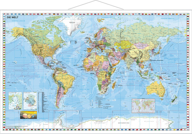 Bild zu Weltkarte deutsch Großformat. 1:33'000'000 von Stiefel, Heinrich